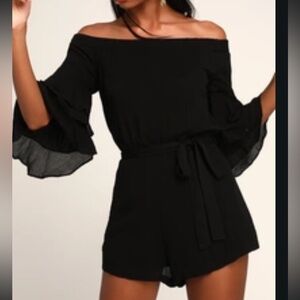 Lulus off the shoulder romper XS